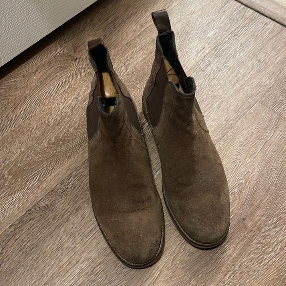 Crevo Denham suede chelsea boots. Worn but still in good shape. can be resoled.